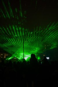 Lasershow istället för nyårsfyrverkeri i Boden.