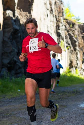 Löpare från Boden Fortress 2018. Här från vallgraven i Åbergsfortet.