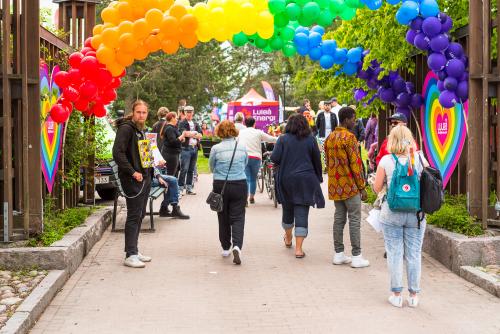 Välkomnande inramning! Luleå Pride 2018.