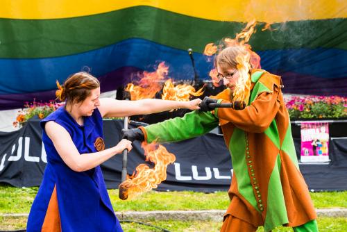 Nej igen, man ska inte leka med elden! Luleå Pride 2018.
